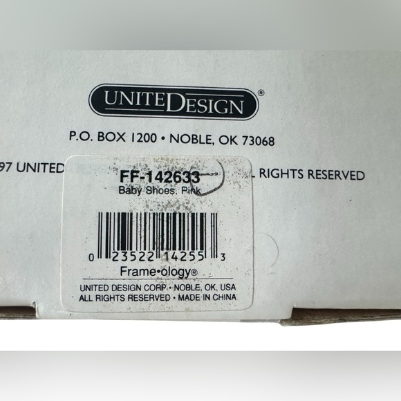 Baby Girl Shoes Picture Frame Pink Yellow Resin Home Decor Room Decor Gift - Picture 3 of 8